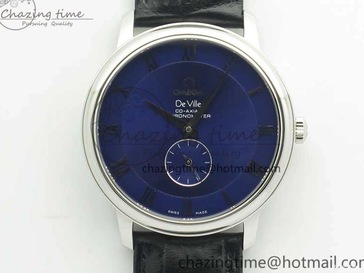 0427 Youthful De Ville Prestige Small Second TWF 1:1 Best Edition Blue Dial on Black Leather Strap MIYOTA 8035